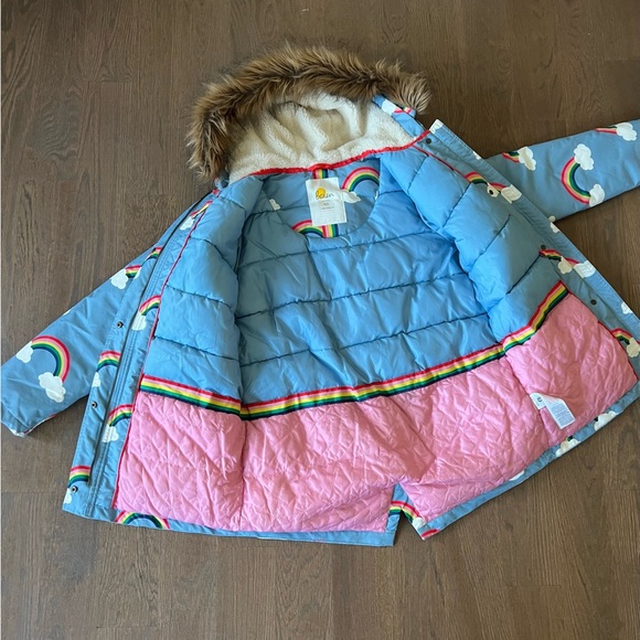 Boden Cosy Waterproof Winter Coat Rainbow - Picture 8 of 9